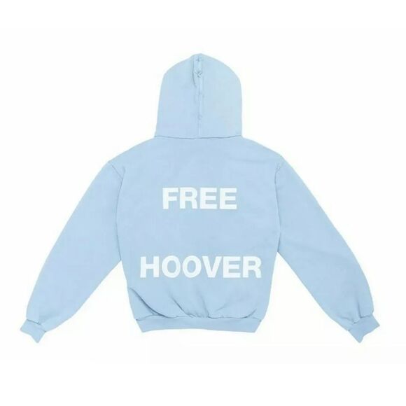 Free Larry Hoover Hoodie Light Blue Kanye West x Drake Large - Picture 1 of 6